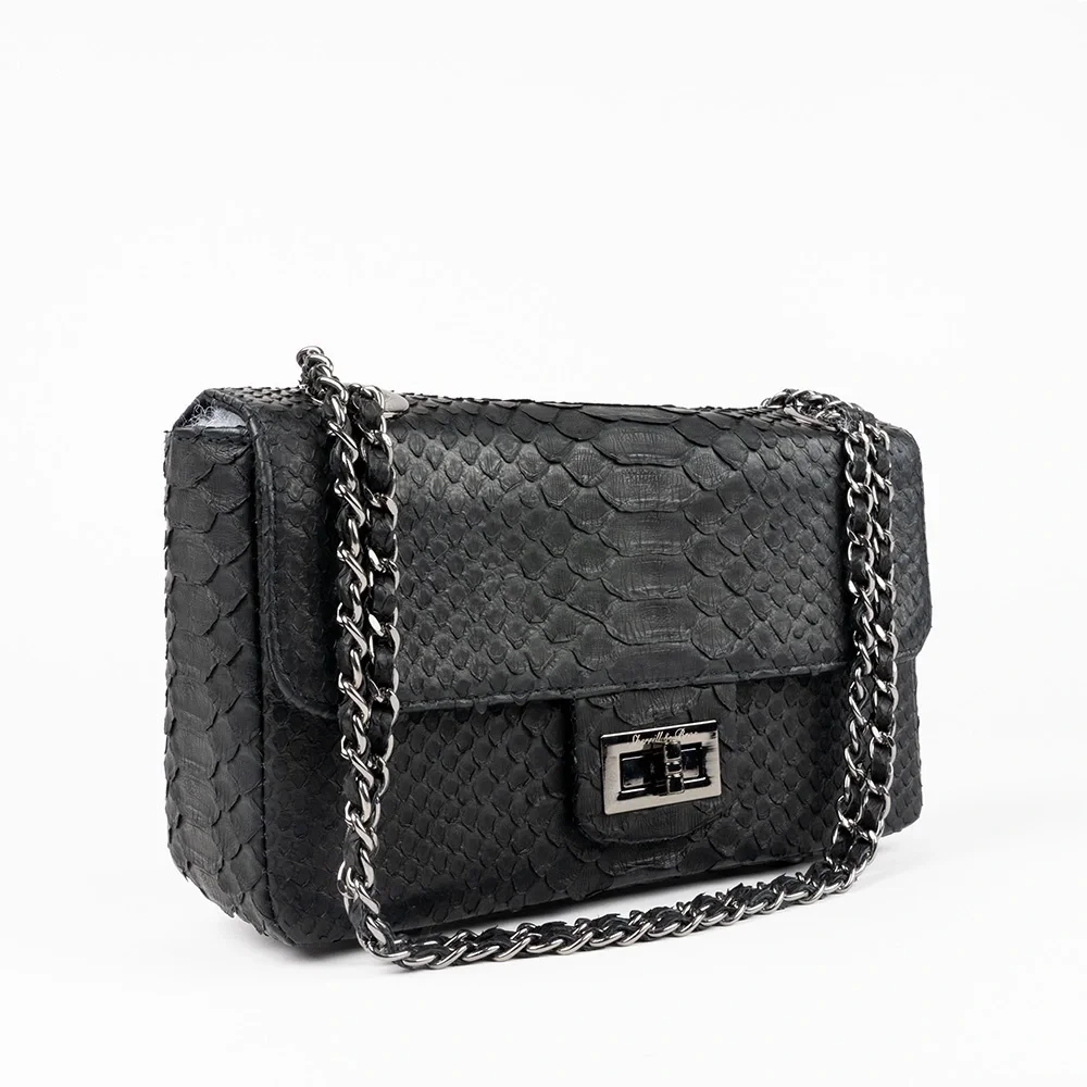 280. NWT WOMENS SHERRILL & BROTHERS MAGGIE GENUINE PYTHON CROSSBODY BAG - Picture 4 of 4